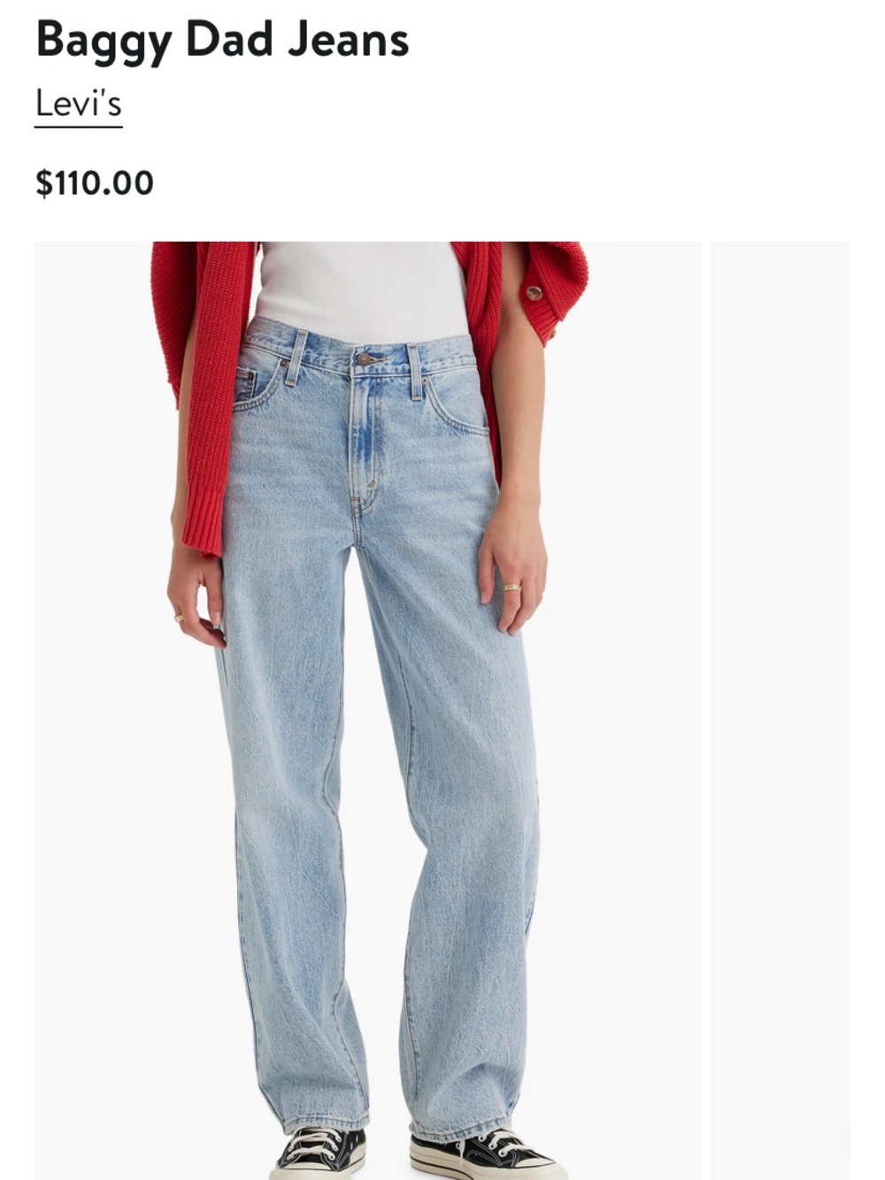 Levi's Baggy Daddy Fan Flare Wide-Leg Jeans